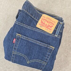 Levi's Mens 34x34 Dark Indigo Blue 502 Regular Taper Stretch Jeans 29507-1260
